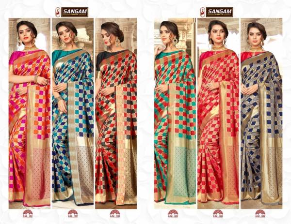 Sangam Unnati Fancy Casual Wear Silk Latest Design Sarees Collection